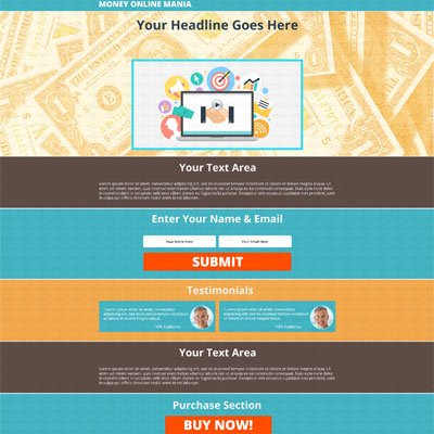 money-online-mania-landing-page-design